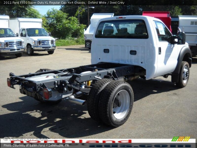 Oxford White / Steel Grey 2011 Ford F550 Super Duty XL Regular Cab 4x4 Chassis