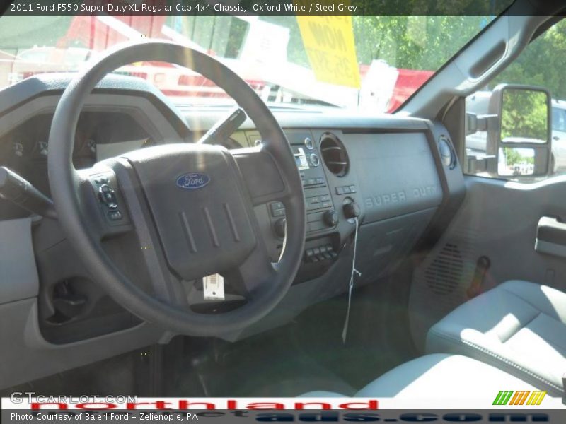 Oxford White / Steel Grey 2011 Ford F550 Super Duty XL Regular Cab 4x4 Chassis
