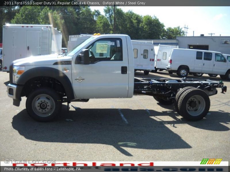 Oxford White / Steel Grey 2011 Ford F550 Super Duty XL Regular Cab 4x4 Chassis