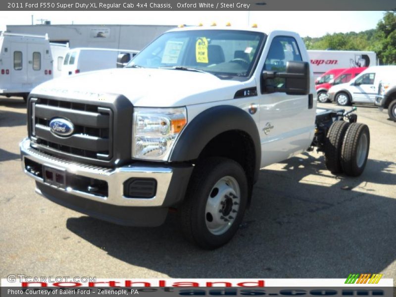 Oxford White / Steel Grey 2011 Ford F550 Super Duty XL Regular Cab 4x4 Chassis