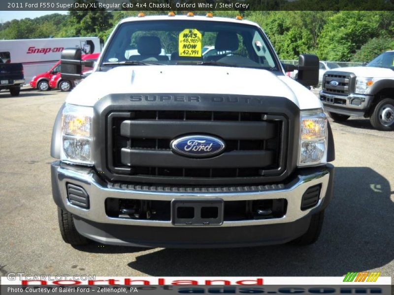 Oxford White / Steel Grey 2011 Ford F550 Super Duty XL Regular Cab 4x4 Chassis