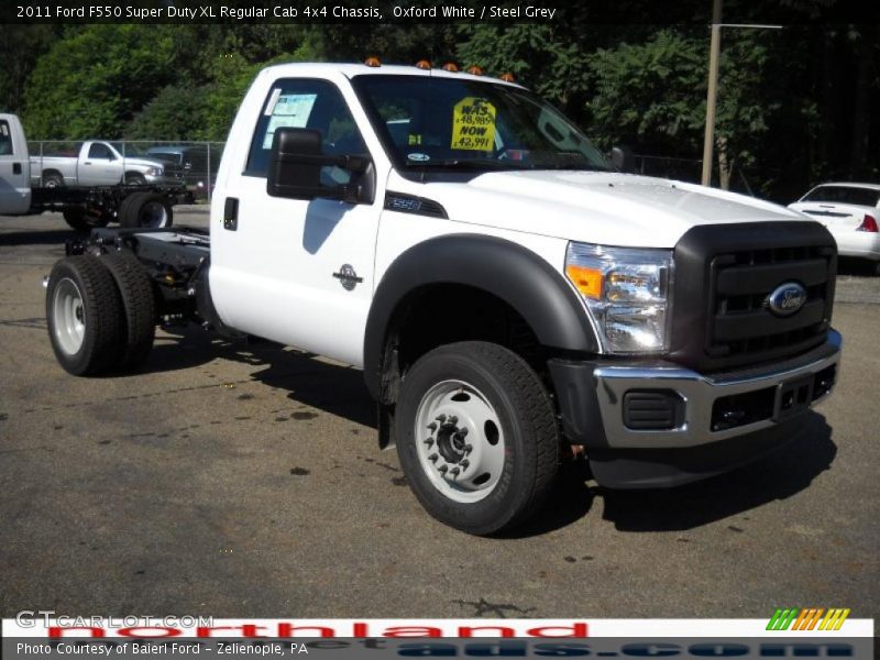 Oxford White / Steel Grey 2011 Ford F550 Super Duty XL Regular Cab 4x4 Chassis