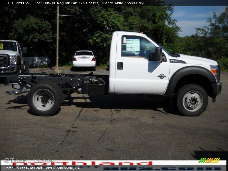 Oxford White / Steel Grey 2011 Ford F550 Super Duty XL Regular Cab 4x4 Chassis