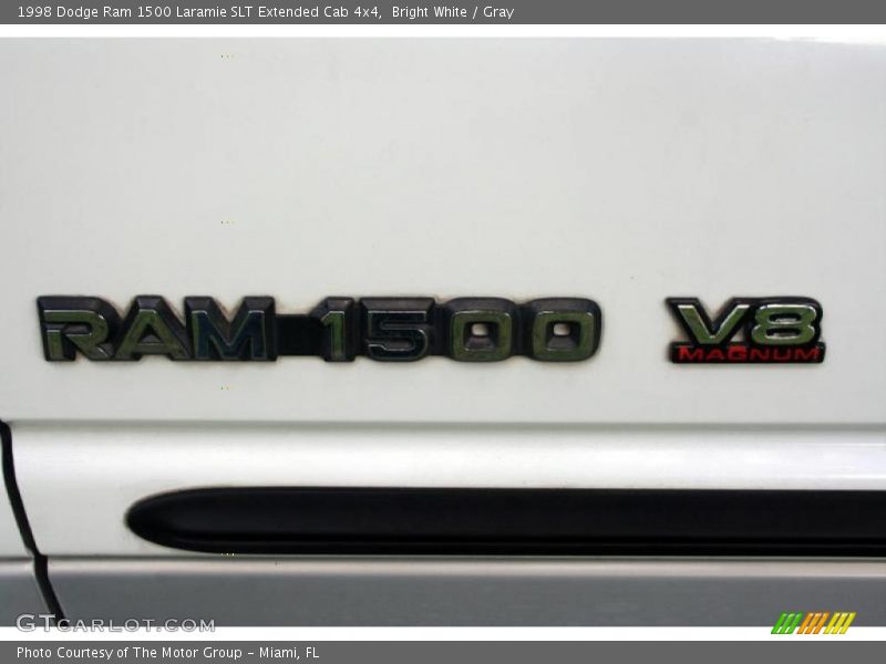 Bright White / Gray 1998 Dodge Ram 1500 Laramie SLT Extended Cab 4x4