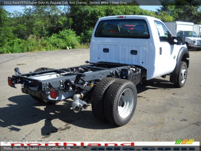 Oxford White / Steel Grey 2011 Ford F550 Super Duty XL Regular Cab 4x4 Chassis