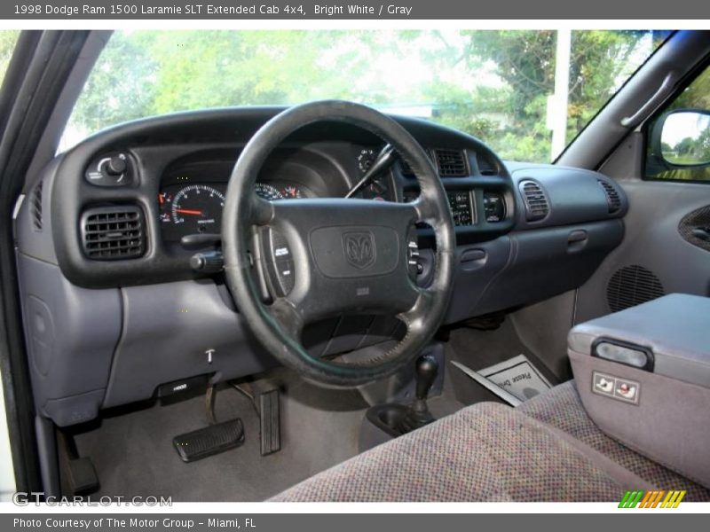 Bright White / Gray 1998 Dodge Ram 1500 Laramie SLT Extended Cab 4x4