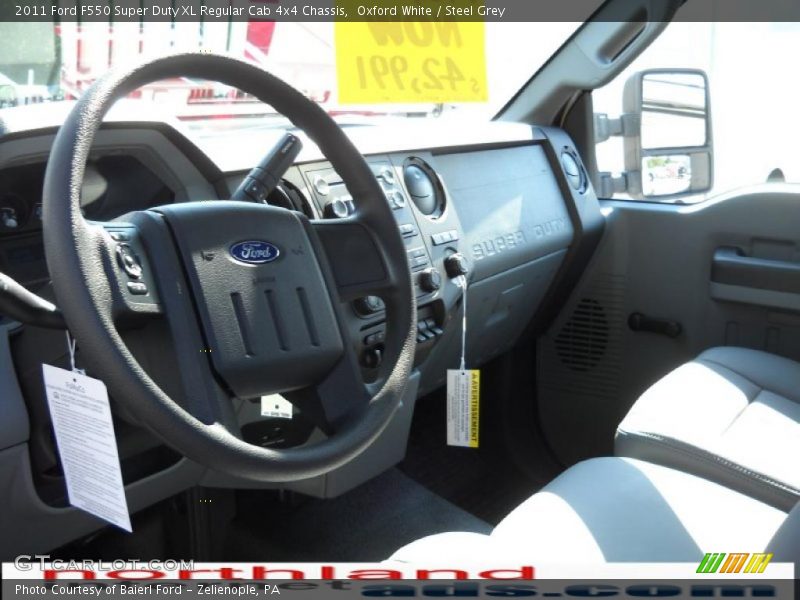 Oxford White / Steel Grey 2011 Ford F550 Super Duty XL Regular Cab 4x4 Chassis