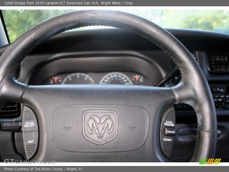 Bright White / Gray 1998 Dodge Ram 1500 Laramie SLT Extended Cab 4x4