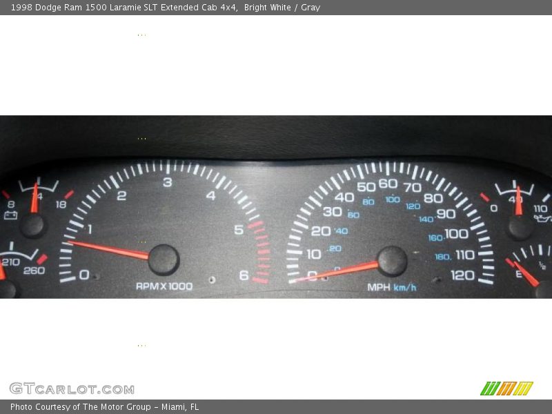 Bright White / Gray 1998 Dodge Ram 1500 Laramie SLT Extended Cab 4x4