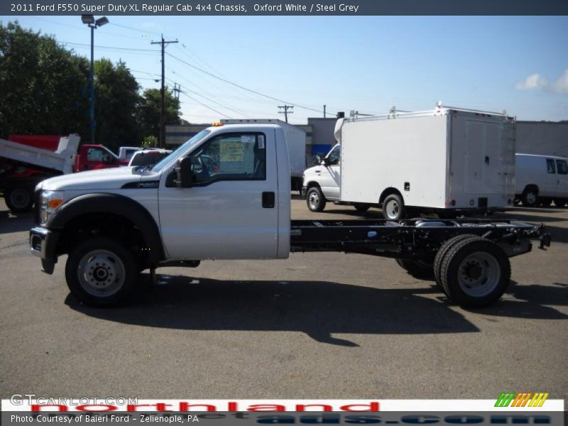 Oxford White / Steel Grey 2011 Ford F550 Super Duty XL Regular Cab 4x4 Chassis