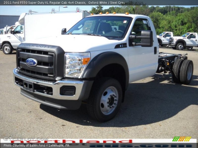 Oxford White / Steel Grey 2011 Ford F550 Super Duty XL Regular Cab 4x4 Chassis
