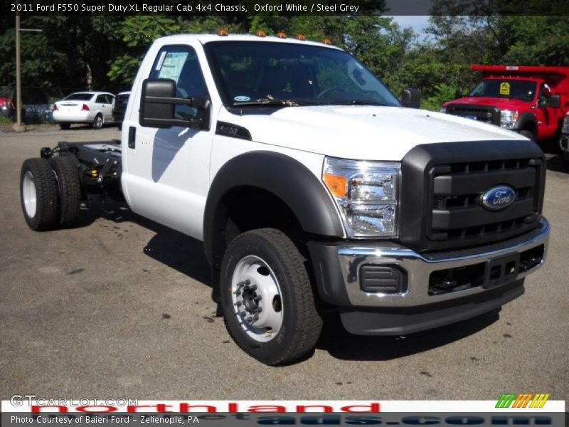 Oxford White / Steel Grey 2011 Ford F550 Super Duty XL Regular Cab 4x4 Chassis