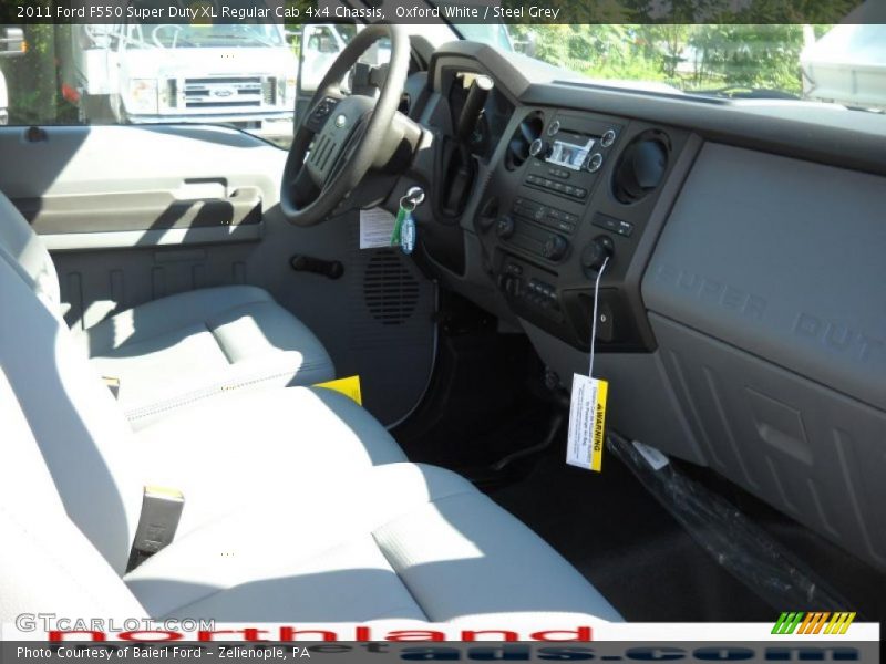 Oxford White / Steel Grey 2011 Ford F550 Super Duty XL Regular Cab 4x4 Chassis