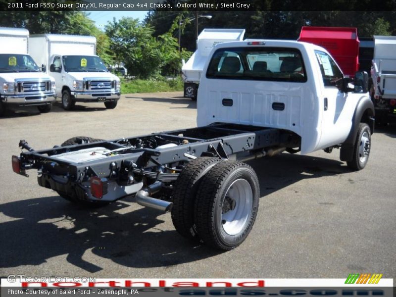 Oxford White / Steel Grey 2011 Ford F550 Super Duty XL Regular Cab 4x4 Chassis