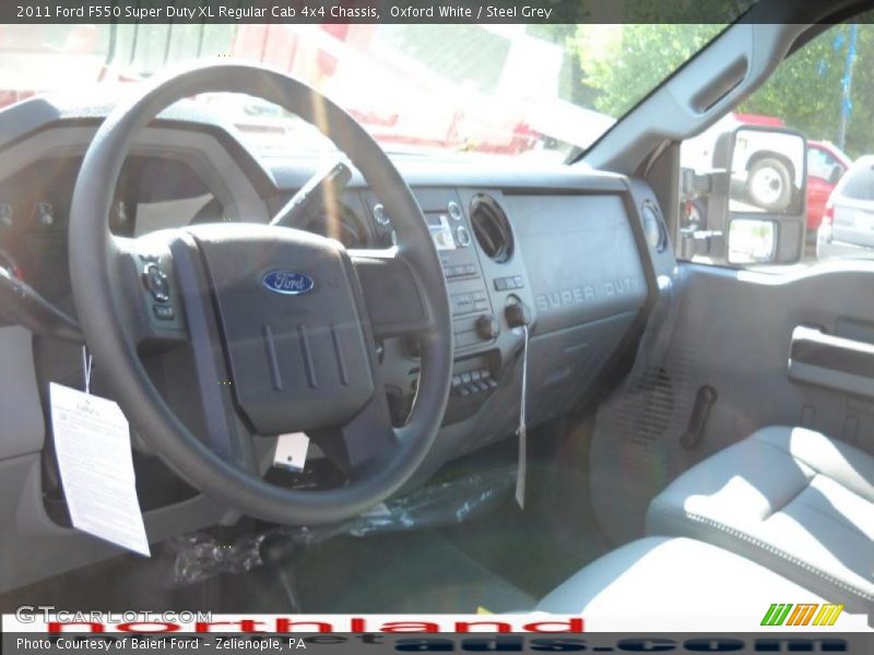 Oxford White / Steel Grey 2011 Ford F550 Super Duty XL Regular Cab 4x4 Chassis