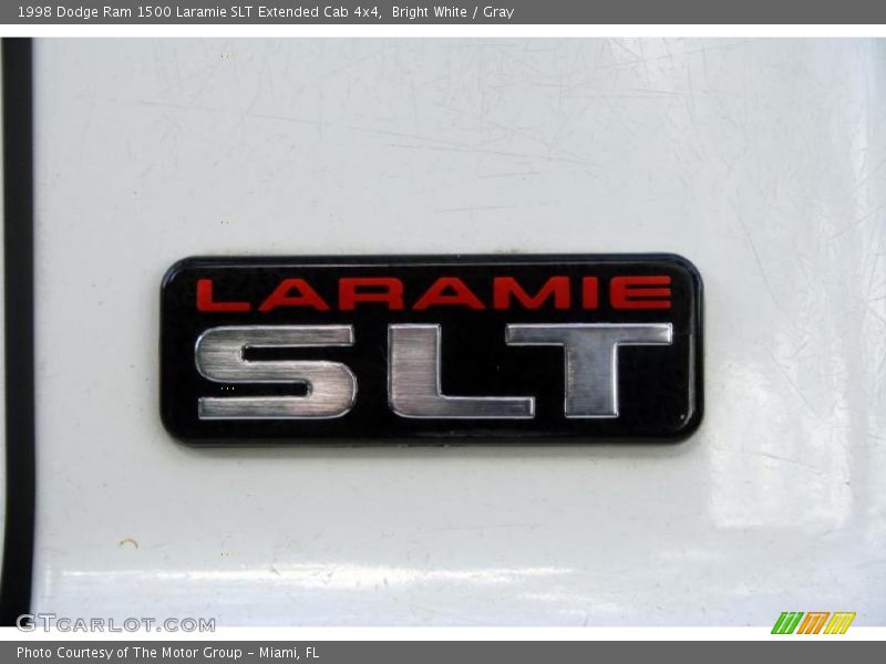Bright White / Gray 1998 Dodge Ram 1500 Laramie SLT Extended Cab 4x4