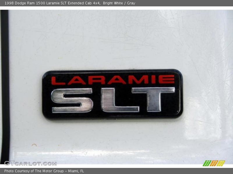 Bright White / Gray 1998 Dodge Ram 1500 Laramie SLT Extended Cab 4x4