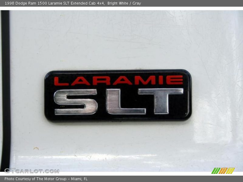 Bright White / Gray 1998 Dodge Ram 1500 Laramie SLT Extended Cab 4x4