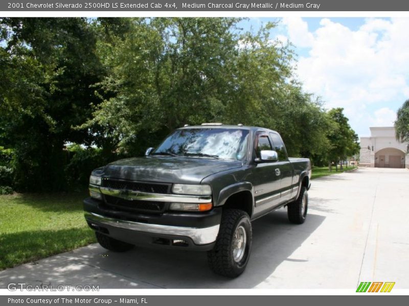 Medium Charcoal Gray Metallic / Medium Gray 2001 Chevrolet Silverado 2500HD LS Extended Cab 4x4