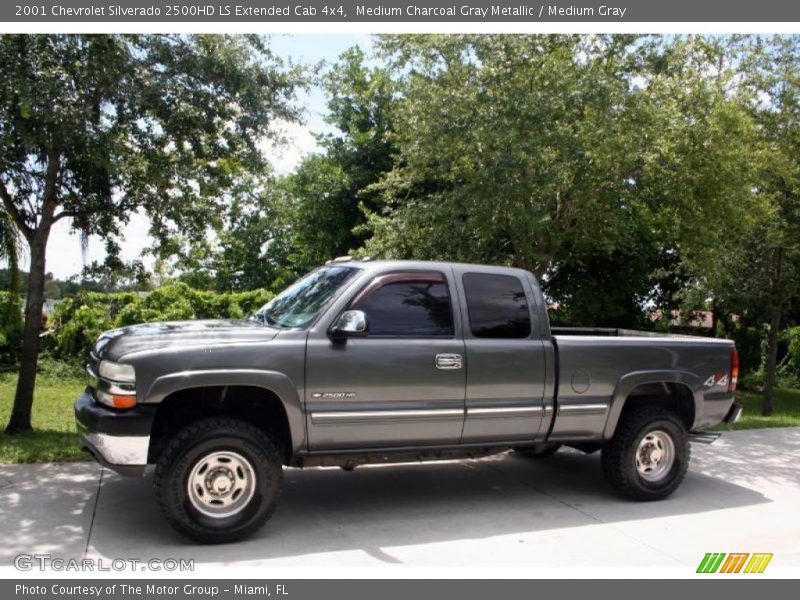 Medium Charcoal Gray Metallic / Medium Gray 2001 Chevrolet Silverado 2500HD LS Extended Cab 4x4