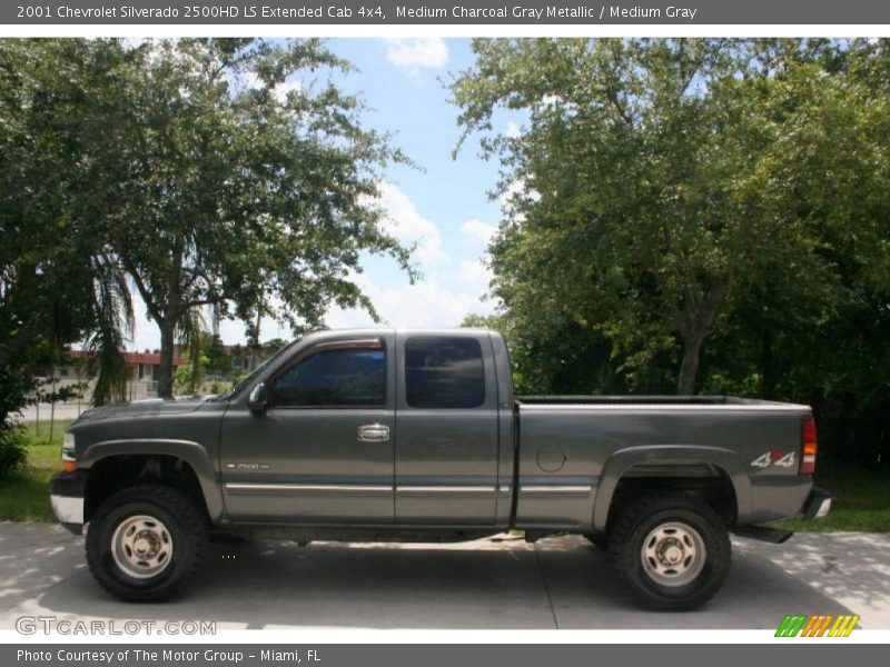 Medium Charcoal Gray Metallic / Medium Gray 2001 Chevrolet Silverado 2500HD LS Extended Cab 4x4
