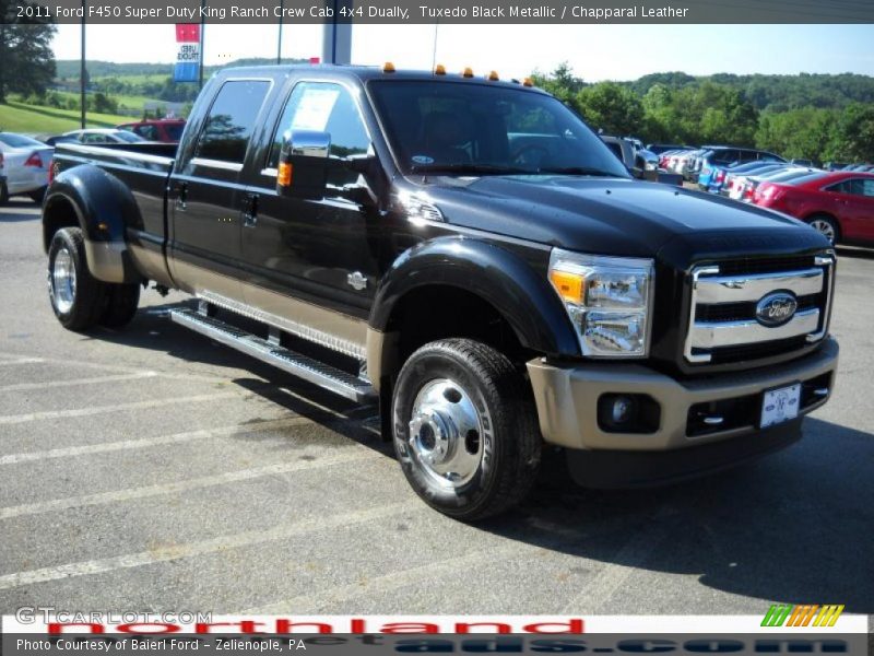 Tuxedo Black Metallic / Chapparal Leather 2011 Ford F450 Super Duty King Ranch Crew Cab 4x4 Dually