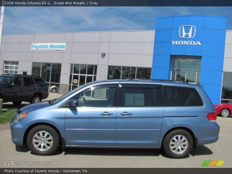 Ocean Mist Metallic / Gray 2008 Honda Odyssey EX-L