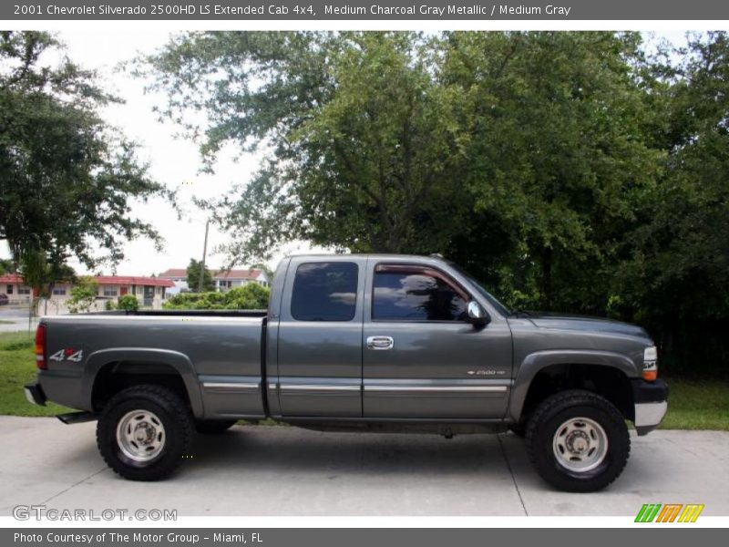 Medium Charcoal Gray Metallic / Medium Gray 2001 Chevrolet Silverado 2500HD LS Extended Cab 4x4