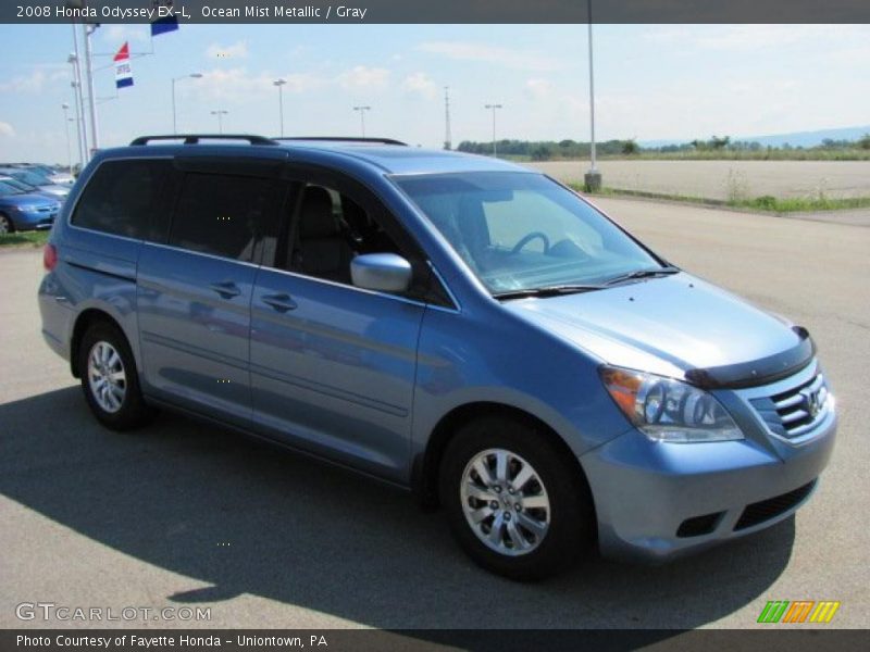Ocean Mist Metallic / Gray 2008 Honda Odyssey EX-L