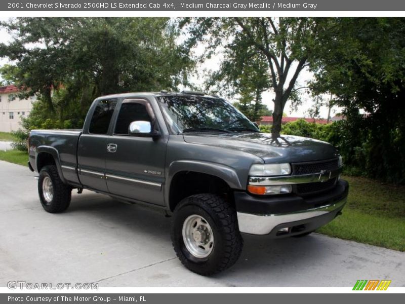 Medium Charcoal Gray Metallic / Medium Gray 2001 Chevrolet Silverado 2500HD LS Extended Cab 4x4