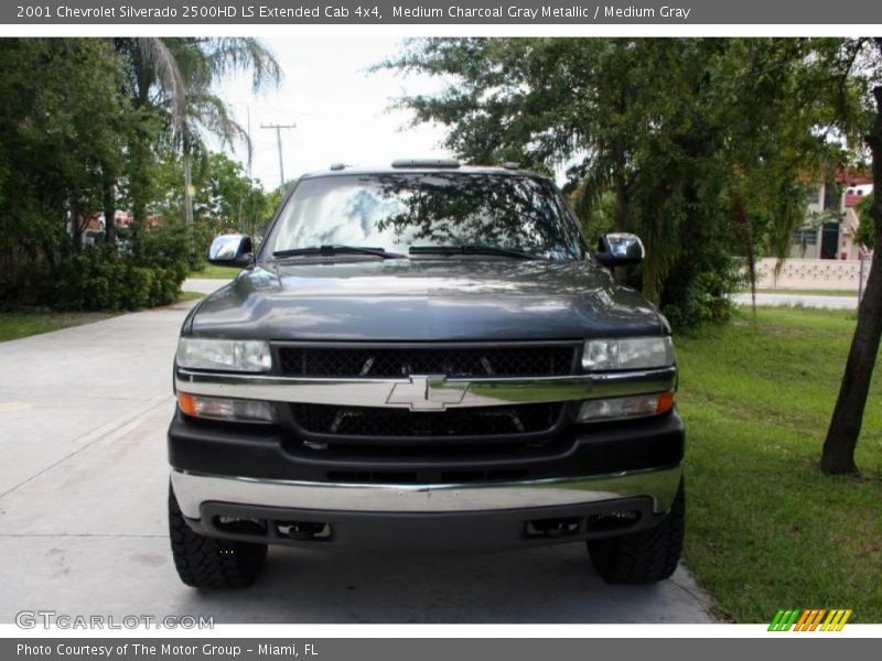 Medium Charcoal Gray Metallic / Medium Gray 2001 Chevrolet Silverado 2500HD LS Extended Cab 4x4