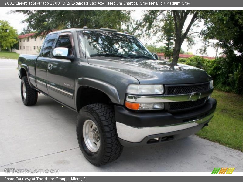 Medium Charcoal Gray Metallic / Medium Gray 2001 Chevrolet Silverado 2500HD LS Extended Cab 4x4