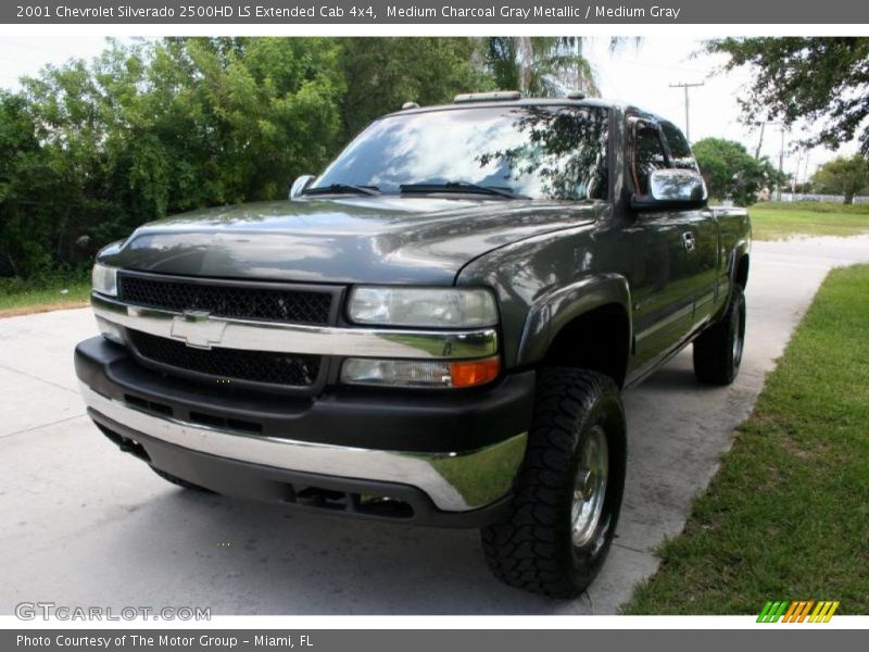 Medium Charcoal Gray Metallic / Medium Gray 2001 Chevrolet Silverado 2500HD LS Extended Cab 4x4