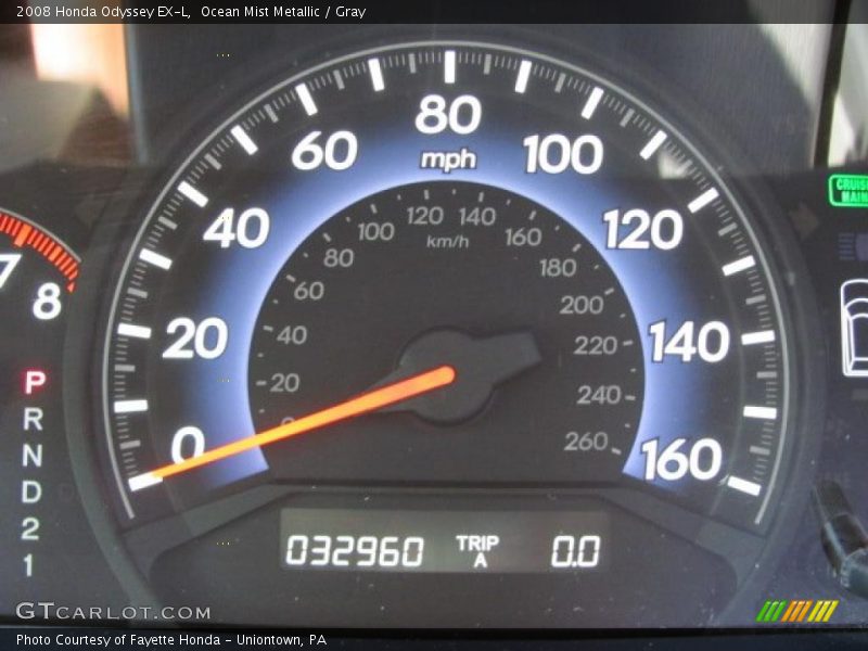 Ocean Mist Metallic / Gray 2008 Honda Odyssey EX-L