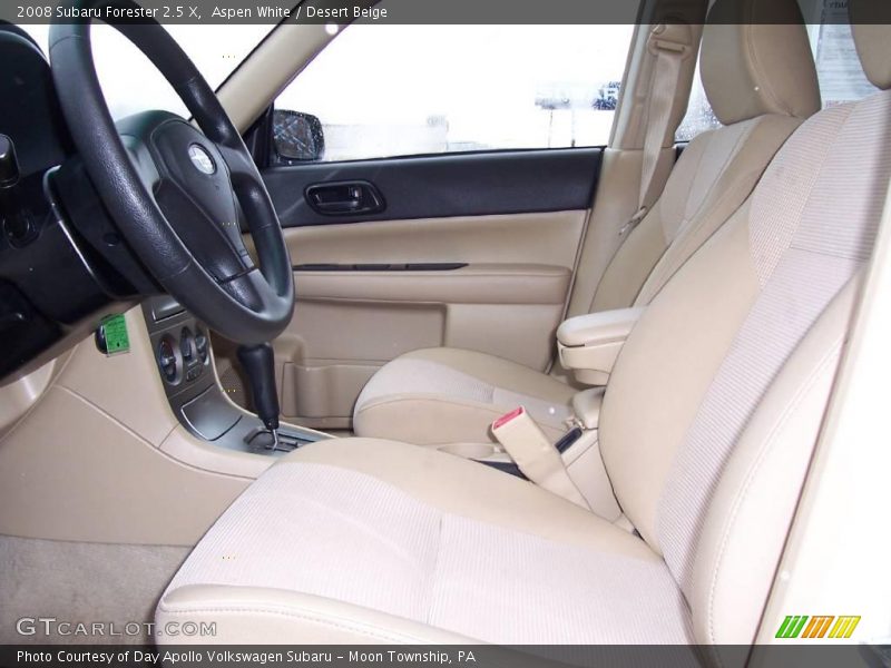 Aspen White / Desert Beige 2008 Subaru Forester 2.5 X