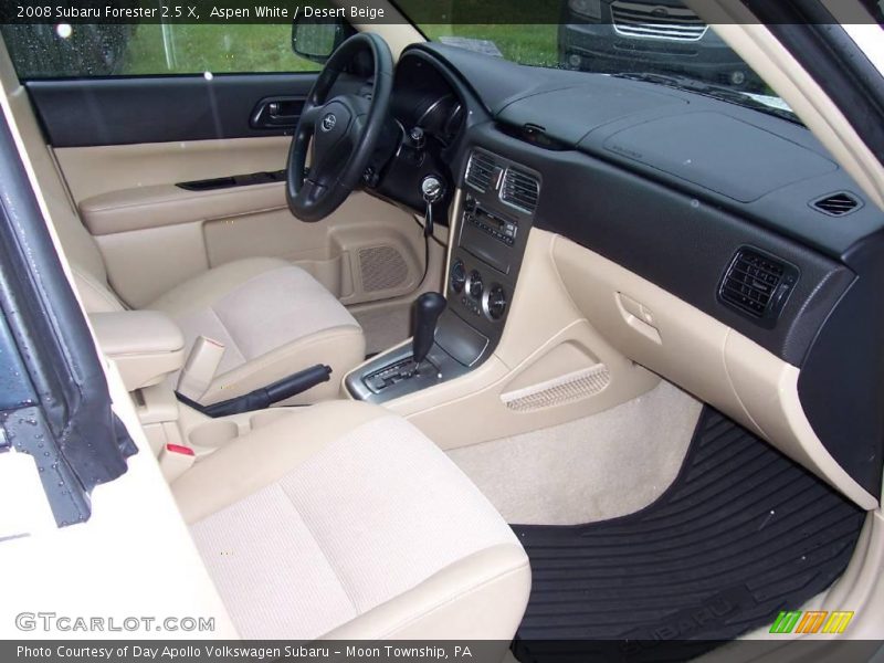 Aspen White / Desert Beige 2008 Subaru Forester 2.5 X