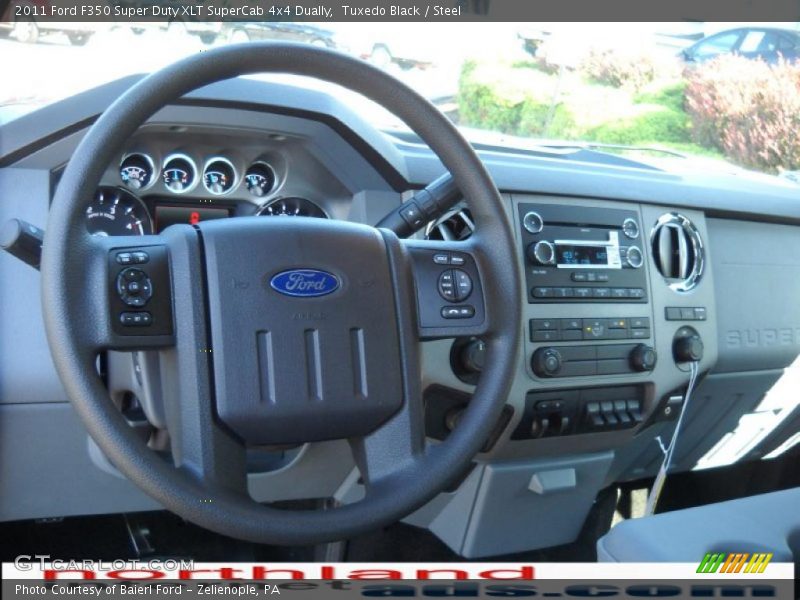 Tuxedo Black / Steel 2011 Ford F350 Super Duty XLT SuperCab 4x4 Dually