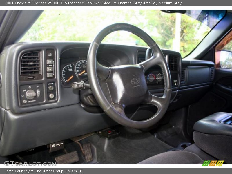 Medium Charcoal Gray Metallic / Medium Gray 2001 Chevrolet Silverado 2500HD LS Extended Cab 4x4