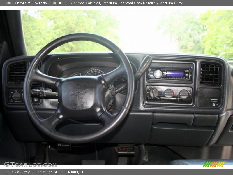 Medium Charcoal Gray Metallic / Medium Gray 2001 Chevrolet Silverado 2500HD LS Extended Cab 4x4