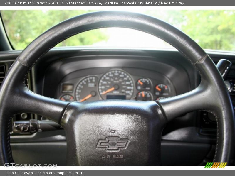 Medium Charcoal Gray Metallic / Medium Gray 2001 Chevrolet Silverado 2500HD LS Extended Cab 4x4