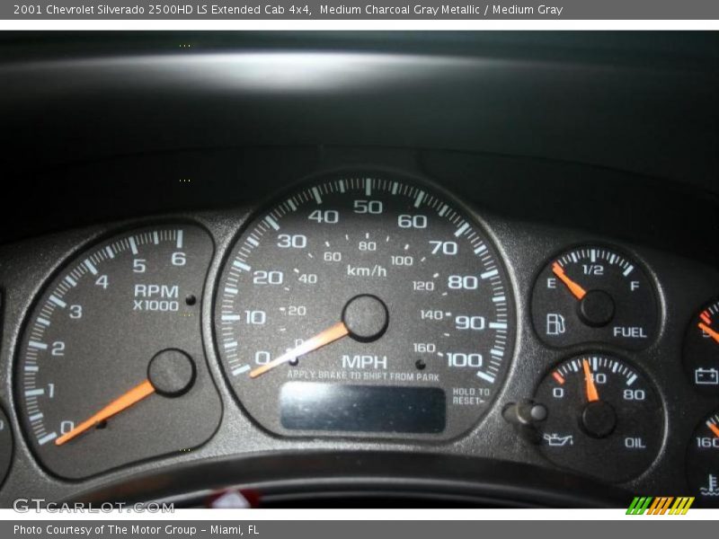 Medium Charcoal Gray Metallic / Medium Gray 2001 Chevrolet Silverado 2500HD LS Extended Cab 4x4