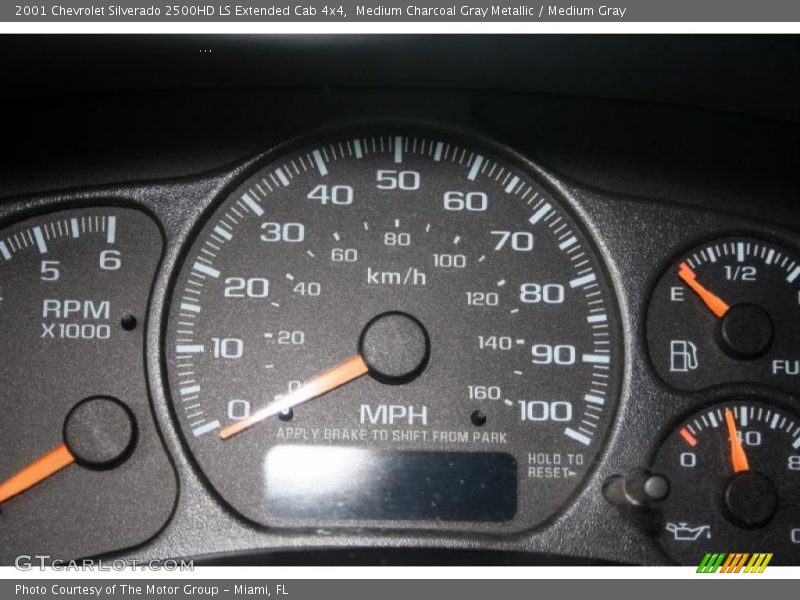 Medium Charcoal Gray Metallic / Medium Gray 2001 Chevrolet Silverado 2500HD LS Extended Cab 4x4