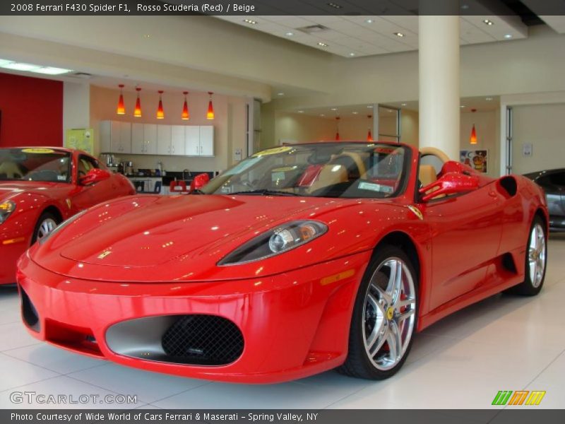 Rosso Scuderia (Red) / Beige 2008 Ferrari F430 Spider F1