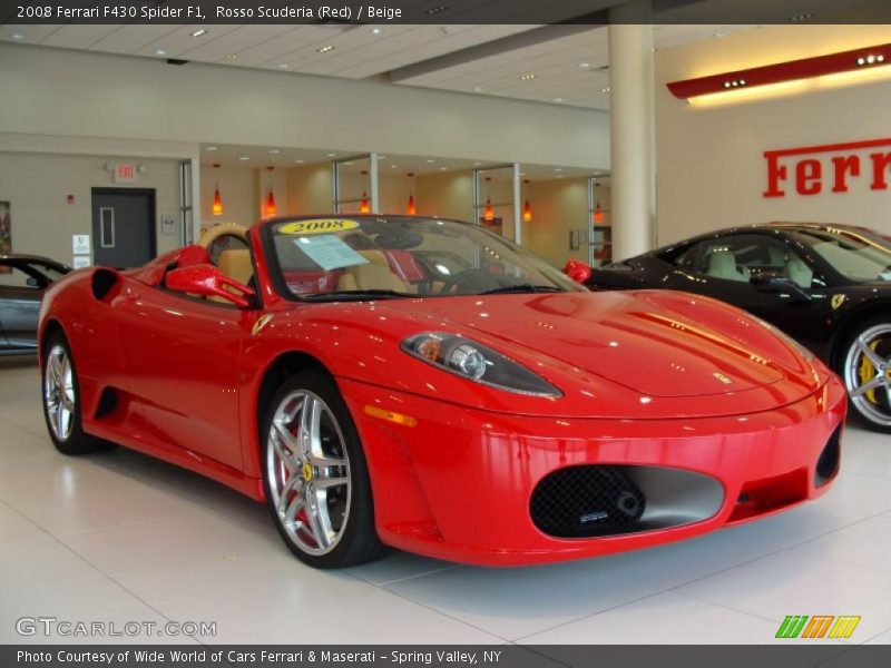 Rosso Scuderia (Red) / Beige 2008 Ferrari F430 Spider F1