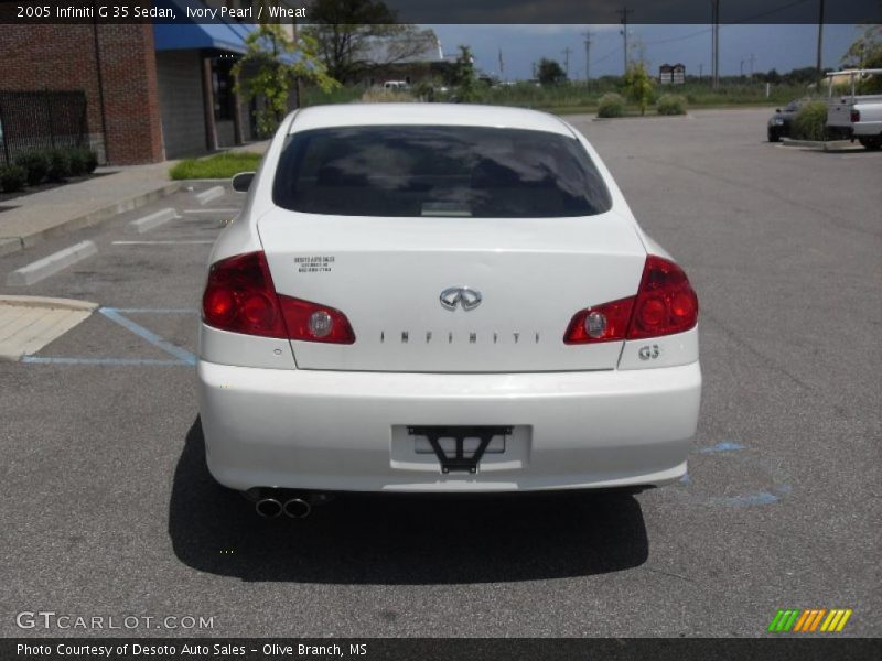 Ivory Pearl / Wheat 2005 Infiniti G 35 Sedan