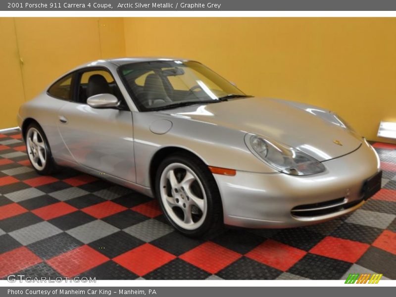 Arctic Silver Metallic / Graphite Grey 2001 Porsche 911 Carrera 4 Coupe