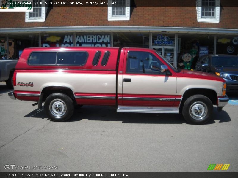 Victory Red / Red 1992 Chevrolet C/K K1500 Regular Cab 4x4