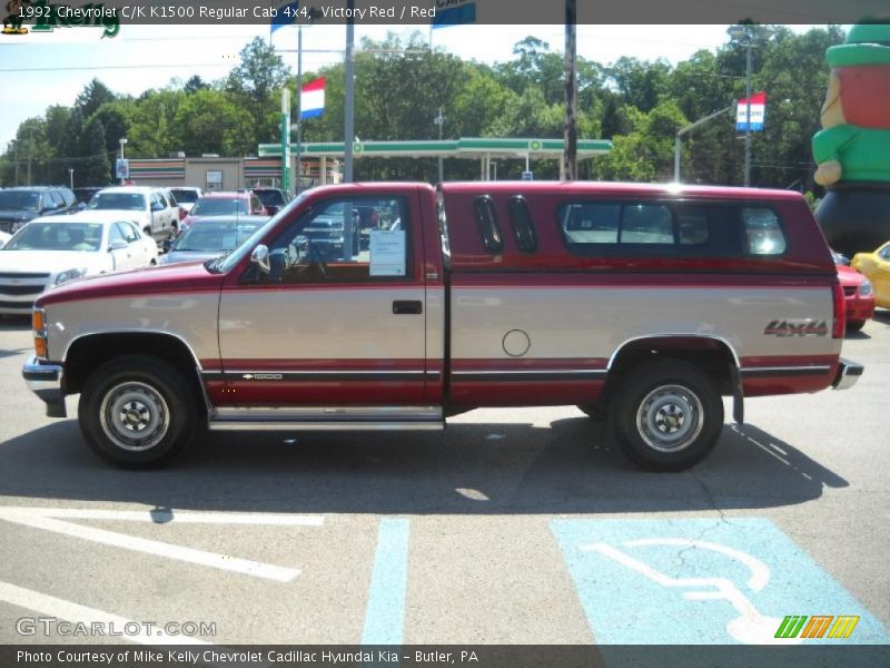 Victory Red / Red 1992 Chevrolet C/K K1500 Regular Cab 4x4