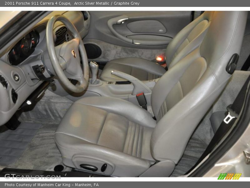 Arctic Silver Metallic / Graphite Grey 2001 Porsche 911 Carrera 4 Coupe