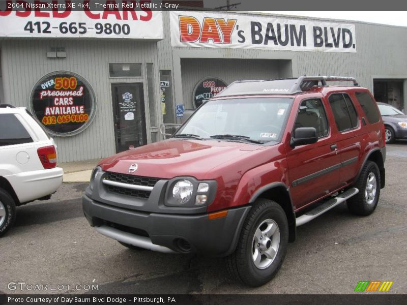 Thermal Red Metallic / Gray 2004 Nissan Xterra XE 4x4